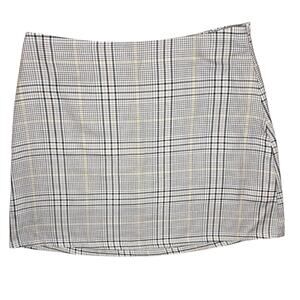 Cotton On Plaid Mini Skirt – High Waist – Neutral Check – Women’s